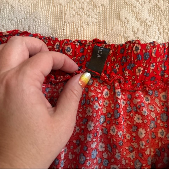 Zesica floral drawstring waist boho maxi skirt - Picture 4 of 11